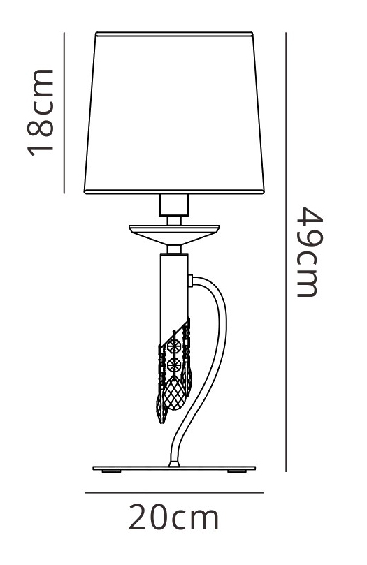 Tiffany Polished Chrome-Cream Crystal Table Lamps Mantra Shaded Table Lamps